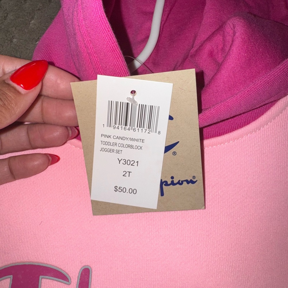 BRAND NEW!! Champion 2 Piece Set. Toddler Girl Size 2T. Final Sale